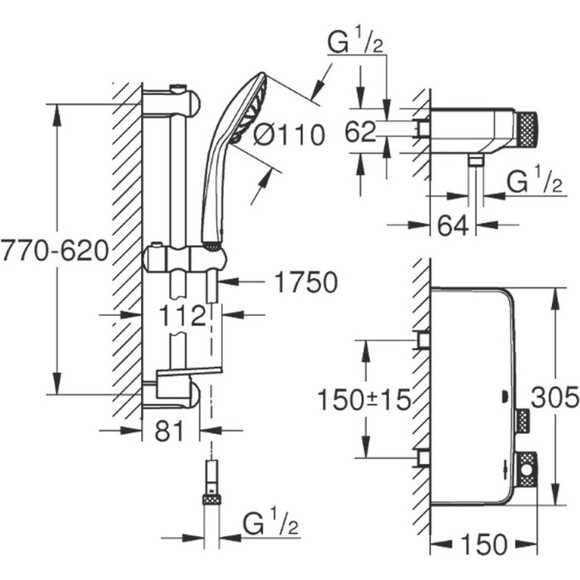 Смеситель для душа Grohe Grohtherm Smartcontrol 34721000, фото 6