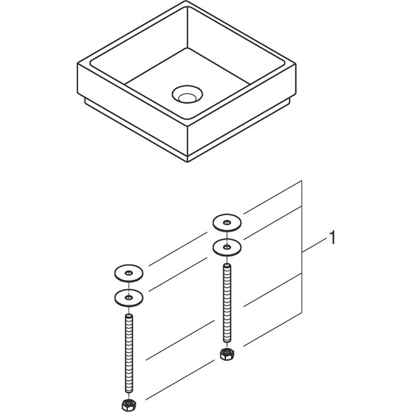 Раковина накладная 40 см Grohe Cube Ceramic 3948200H, фото 6