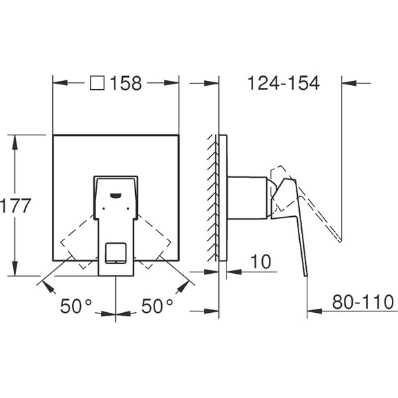 Смеситель для душа Grohe Eurocube 24061000, фото 3