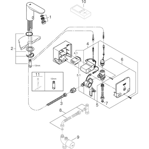 Смеситель для раковины Grohe Euroeco Cosmopolitan E 36384000, фото 4