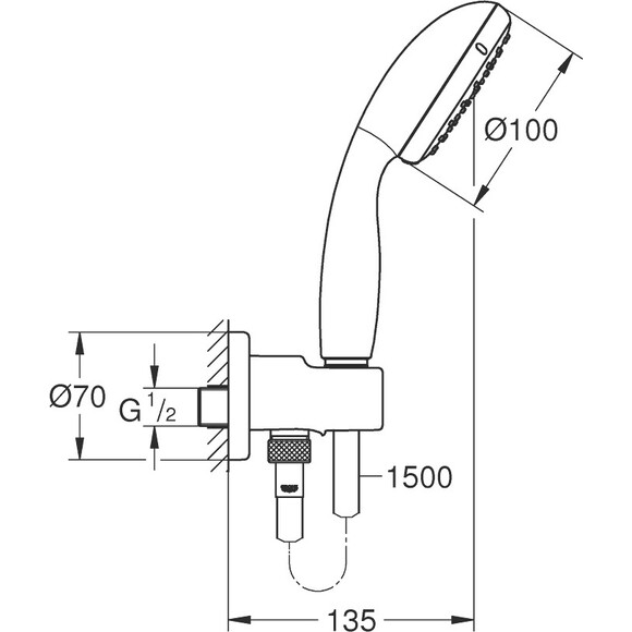 Душовий комплект Grohe Tempesta 26406001, фото , изображение 2