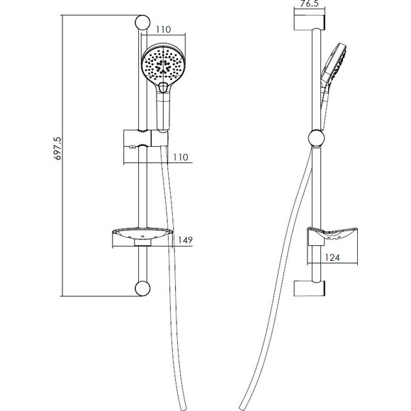 Душовий комплект L-66 Imprese 6601103, фото , изображение 2