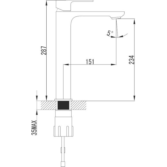 Смеситель для раковины Imprese Bilovec 05255-H, фото 2