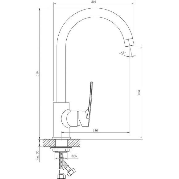 Смеситель для кухни Imprese Kampa 55285, фото 2