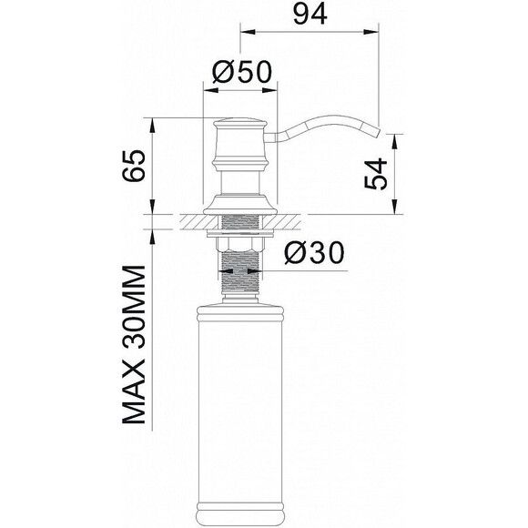 Дозатор для миючих засобів Imprese Podzima Ledove ZMK01170130 (280 мл), фото , изображение 2