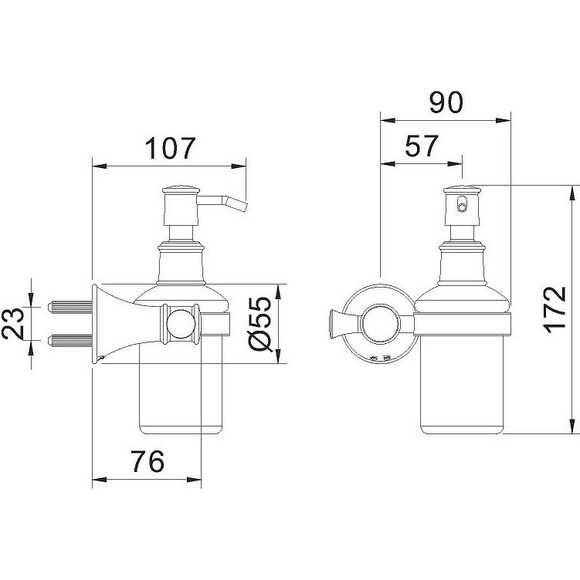 Дозатор для рідкого мила Imprese Podzima Ledove ZMK01170131, фото , изображение 2