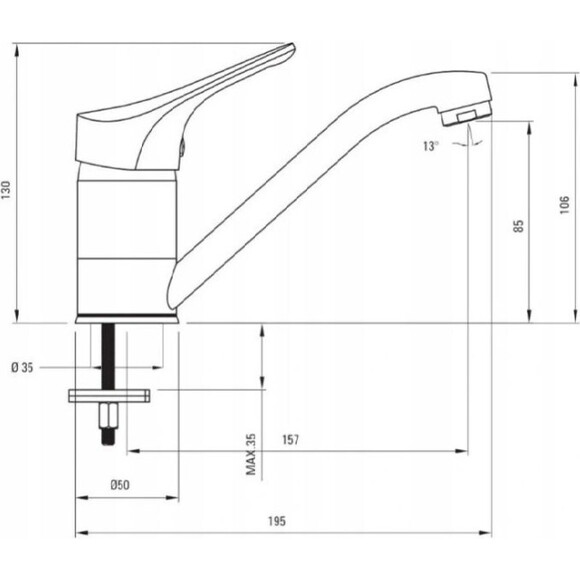 Смеситель для раковины Deante Joko BOJ 026M, фото 2