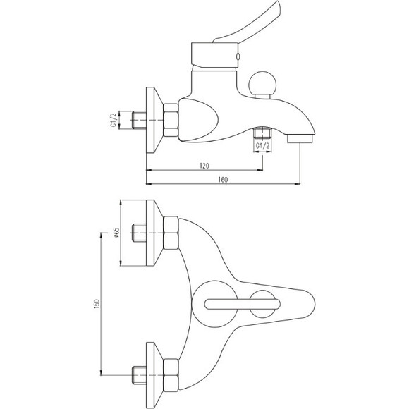 Змішувач для ванни Deante Kostel BFK 011M, фото , изображение 2