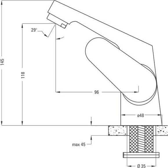 Змішувач для раковини Deante Lemon BGL 020N, фото , изображение 3