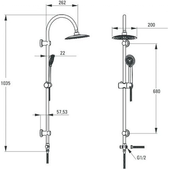 Душевая система Deante Neo Lobo NBL 051K (без смесителя), фото 5