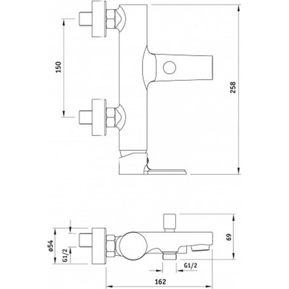 Смеситель для ванны Deante Saffron BDR 010M, фото 4