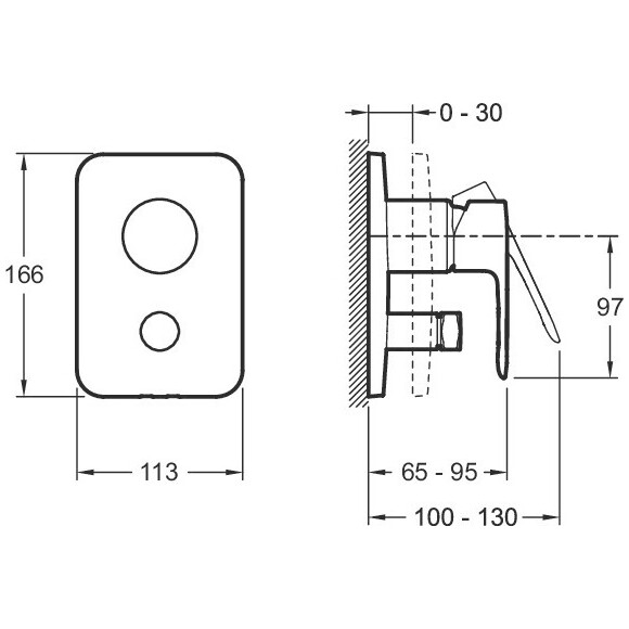 Змішувач для ванни Jacob Delafon July E98714-CP, фото , изображение 2