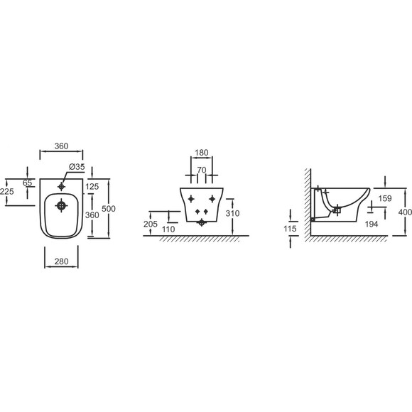 Биде подвесное Jacob Delafon Vox EME0002-00, фото 3