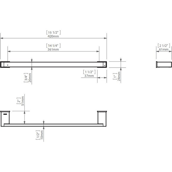 Рушникотримач Sonia S-Cube Black 173389, фото , изображение 2
