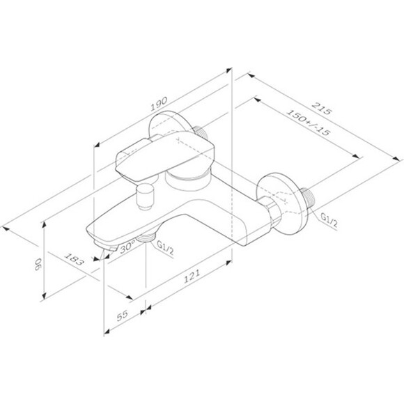 Набір змішувачів 3 в 1 для ванни Am.Pm Tender F40945A00, фото , изображение 6
