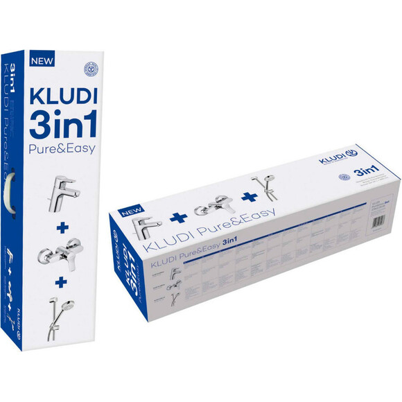 Набір змішувачів для ванни Kludi Pure And Easy 378450565, фото , изображение 2