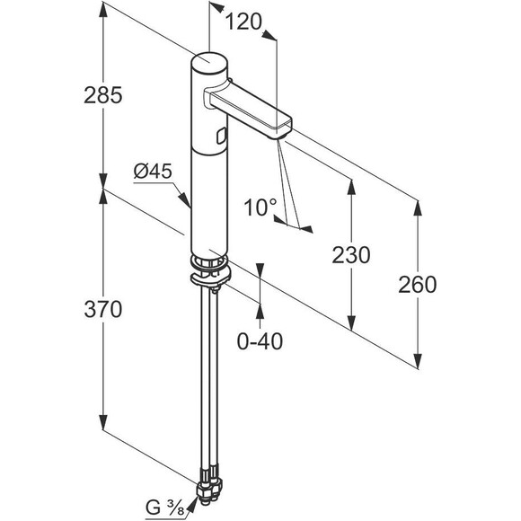 Смеситель для умывальника Kludi Zenta 3810605 (высокий, сенсорный), фото 3