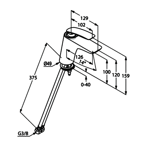 Смеситель для умывальника Kludi Balance 520268775 (черный), фото 2