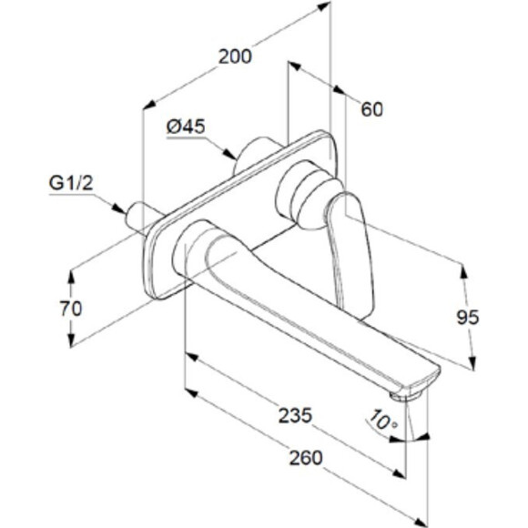 Внешняя часть смесителя для умывальника Kludi Balance 522478775 (черная), фото 2