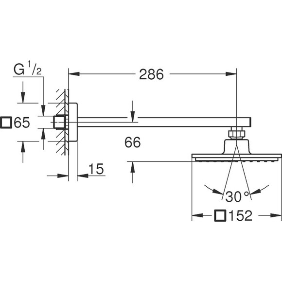 Верхній душ Grohe Euphoria Cube 26073000, фото , изображение 2