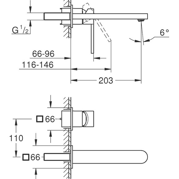 Змішувач для умивальника Grohe Plus 29306003, фото , изображение 3