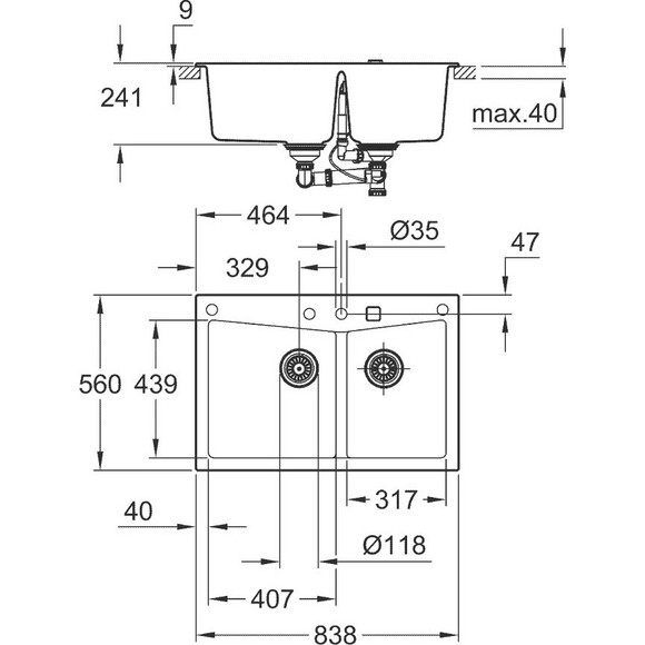 Мойка для кухни Grohe K700 31657AP0, фото 3