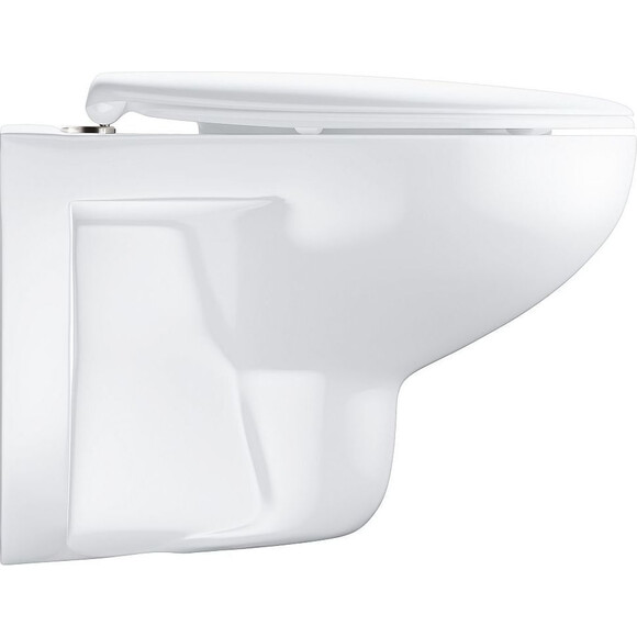 унитаз подвесной с сиденьем с микролифтом + Rapid SL инсталляция с кнопкой Even Grohe Bau Ceramic 39586000, фото 6