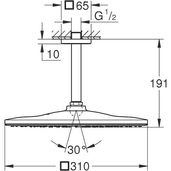 Верхний душ Grohe Rainshower 26566000, фото 5
