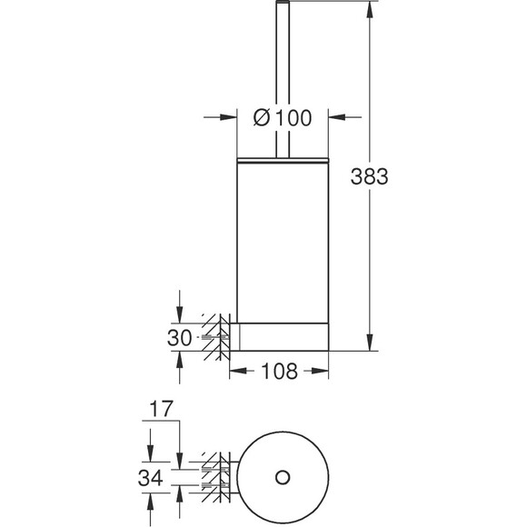 Йоржик туалетний Grohe Selection 41076000, фото , изображение 3