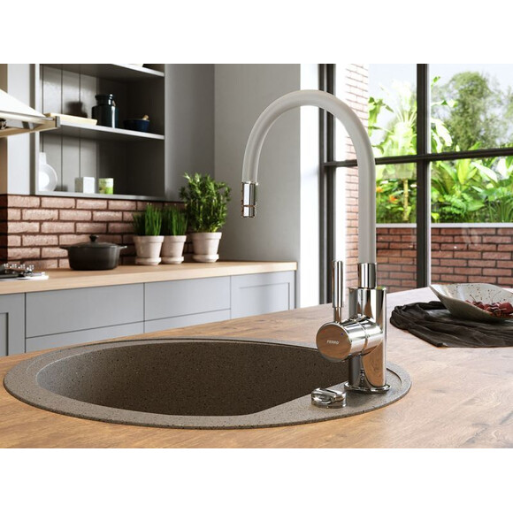 Смеситель для кухни Ferro Zumba BZA4S, Цвет производителя: хром, серый, фото 7