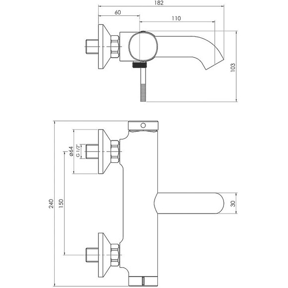 Смеситель для ванны Imprese Brenta ZMK081906040, фото 3