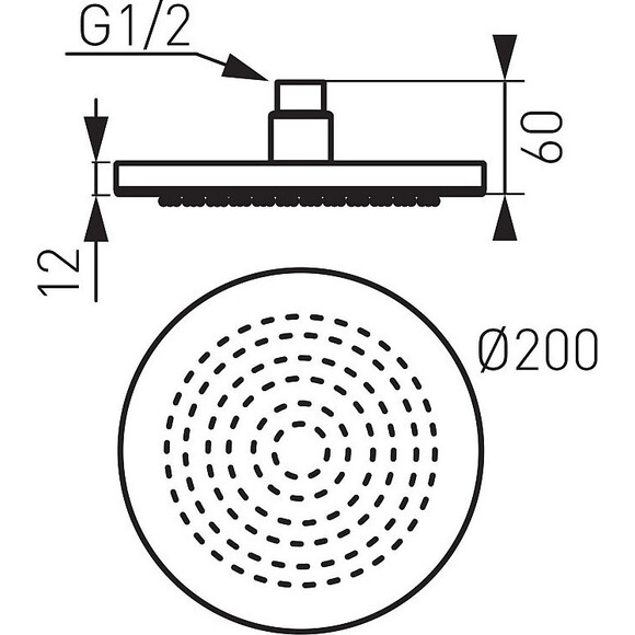 Верхній душ Ferro Rondo DSN01, фото , изображение 4