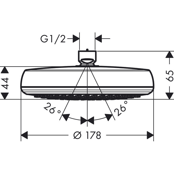 Верхній душ Hansgrohe Crometta 26577000, фото , изображение 2