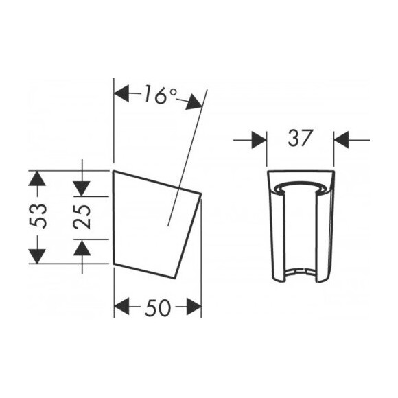 Тримач для душу, матова бронза Hansgrohe Porter 28331140, фото , изображение 2
