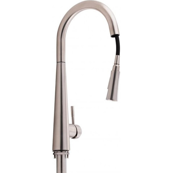 Змішувач для кухні Qtap Evicka QTEVI91103UN (нікель, з висувною лійкою), фото , изображение 2