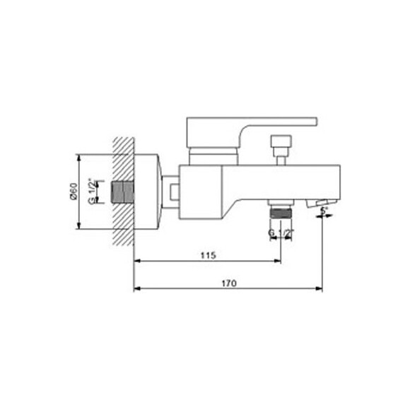 Змішувач для ванни Newarc Master 187511, фото , изображение 6