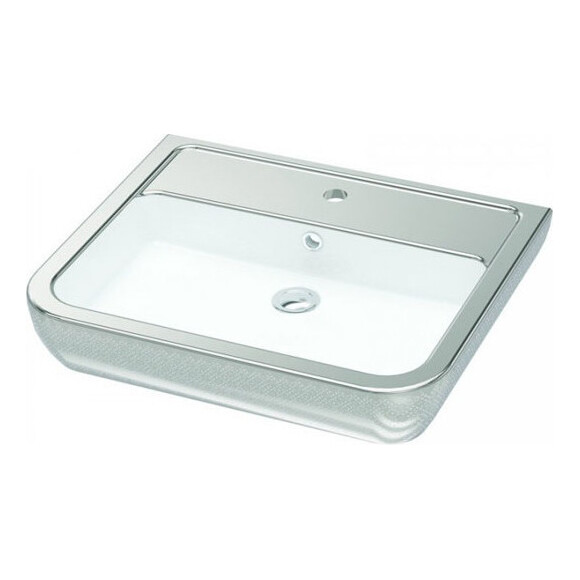 Умивальник 60 см Idevit Halley 3201-0455-1201 (декор срібло), фото 