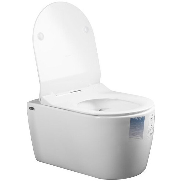 Безободковый подвесной унитаз Idevit Alfa SETK3104-2616-001-1-6000 (c сиденьем), фото 2