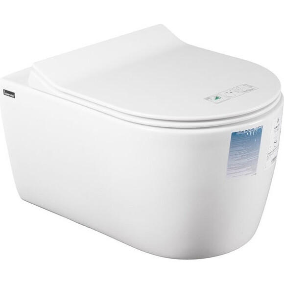 Безободковый подвесной унитаз Idevit Alfa SETK3104-2616-001-1-6000 (c сиденьем), фото 