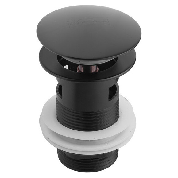 Донный клапан с переливом Asignatura 45511902 (черный матовый), фото 