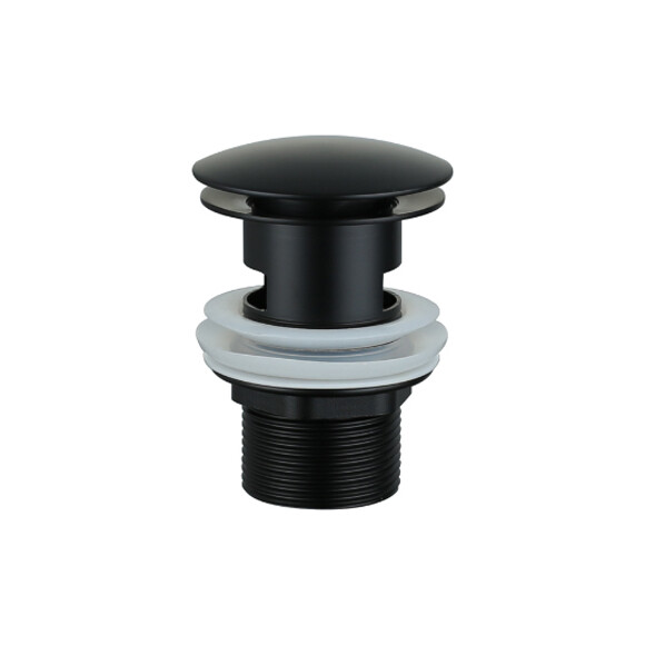 Донный клапан с переливом Asignatura 45511902 (черный матовый), фото 3