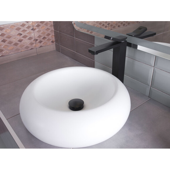 Змішувач для умивальника високий Asignatura Unique 85521602 (чорний матовий), фото , изображение 7