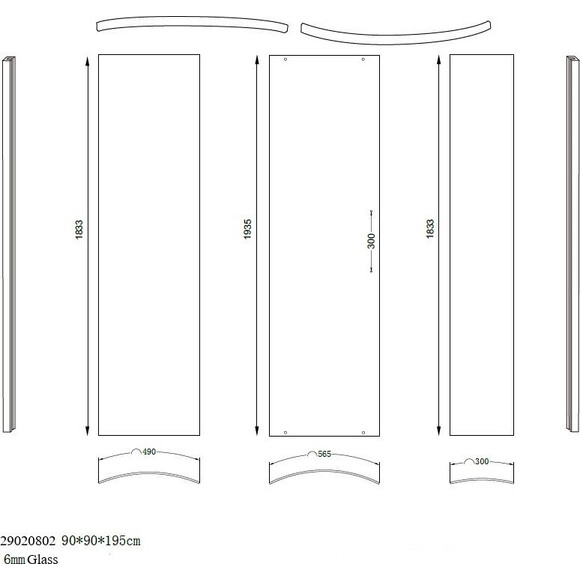 Душевая кабина без поддона 90x90 Asignatura Altea 29020802 (профиль черный матовый, стекло прозрачное), фото 5