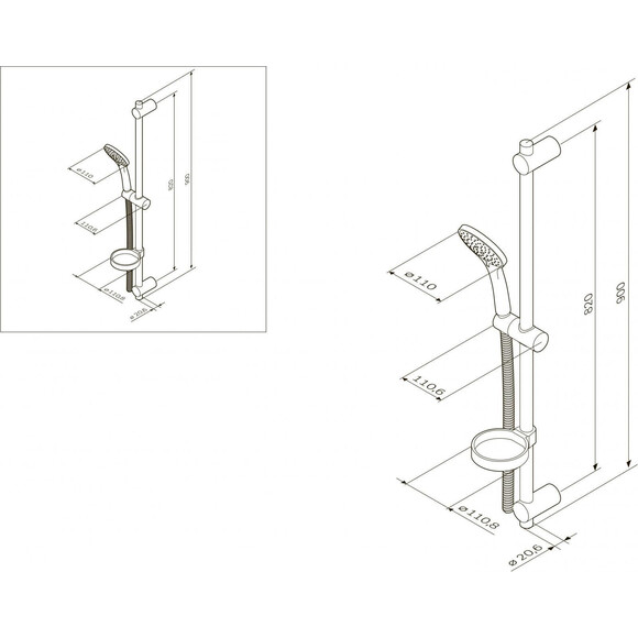 Душовий гарнітур Am.Pm Spirit F0170000 (з мильницею), фото , изображение 8