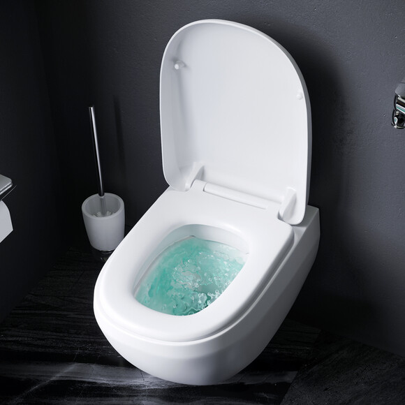 Безободковый подвесной унитаз Am.Pm Sensation Flashclean C301700WH (без сиденья), фото 5