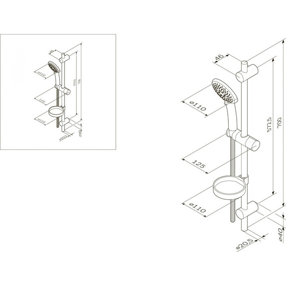 Душовий гарнітур Am.Pm Like F0180000 (з мильницею), фото , изображение 8