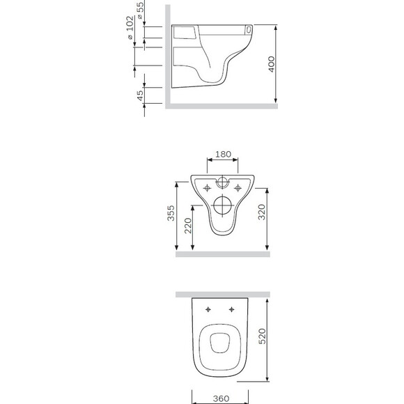 Безобідковий підвісний унітаз Am.Pm Like Flashclean C801700SC (з сидінням мікроліфт), фото , изображение 10