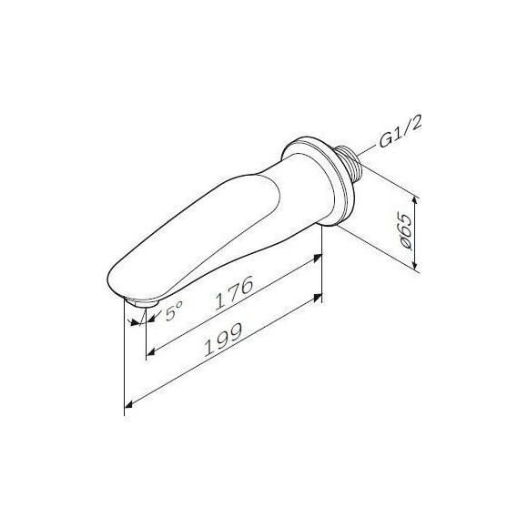 Вилив для ванни Am.Pm Sensation F3070000 (20 см, прихованого монтажу), фото , изображение 9
