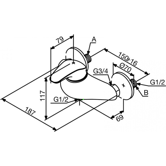 Смеситель для душа Damixa Space 102000000, фото 5