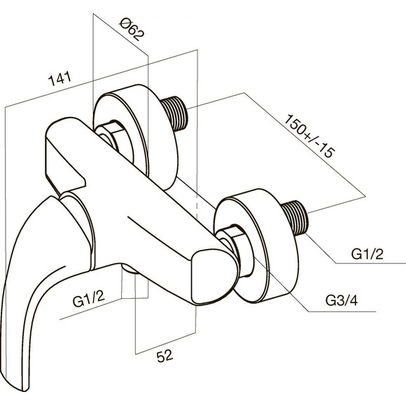 Смеситель для душа Am.Pm Sense F7520000, фото 11